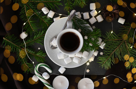 Christmas card. New Year's Eve. Place for textの写真素材