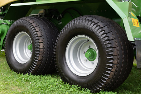 Agricultural machinery in agricultural fairの写真素材