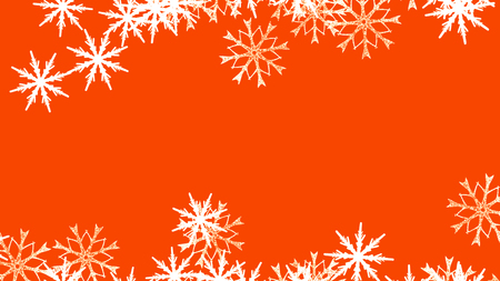 Abstract background with a variety of colorful snowflakes. Big and small.の写真素材