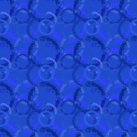 Seamless background pattern with various colored circles.