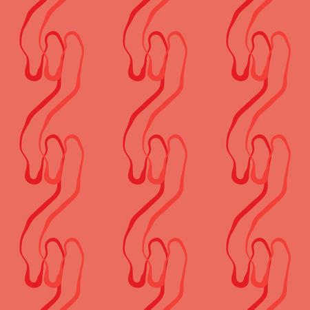 Seamless pattern background with multi-colored wavy lines.の写真素材