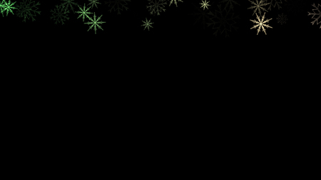 Abstract background with a variety of colorful snowflakes. Big and small.の写真素材