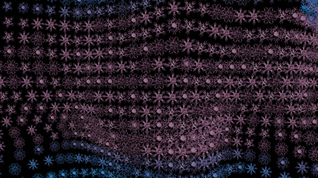 Abstract background with a variety of colorful snowflakes. Big and small.の写真素材