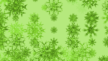 Abstract background with a variety of colorful snowflakes. Big and small.の写真素材