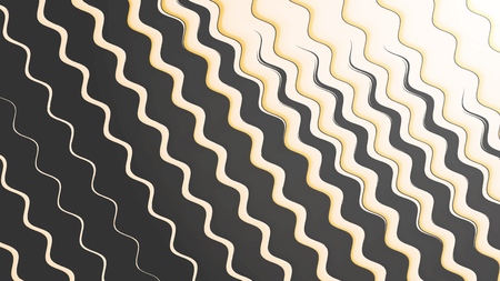 Background with a variety of multicolored waves in a paper style.