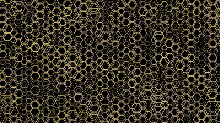 Abstract background pattern with a variety of hexagons. Multicolored background.
