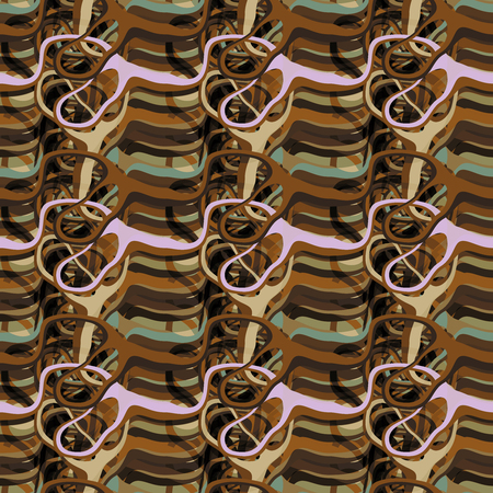 Seamless pattern background with multi-colored lines and circles.の写真素材