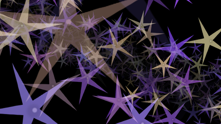 Colorful different stars. Background from different sizes of stars of different shades of the same color.の写真素材
