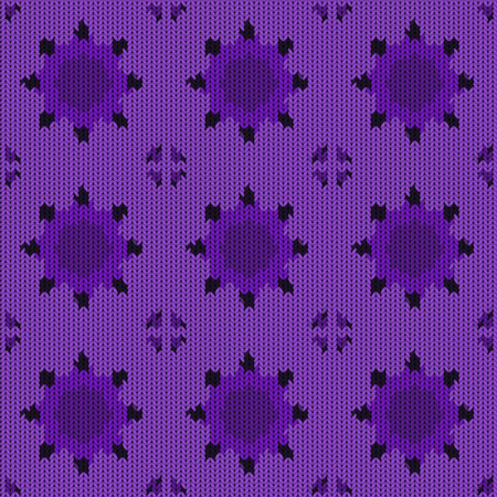 Seamless background with a knitted texture, imitation of wool. A variety of different patterns.