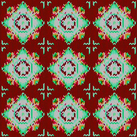 Seamless background with a knitted texture, imitation of wool. A variety of different patterns.の写真素材