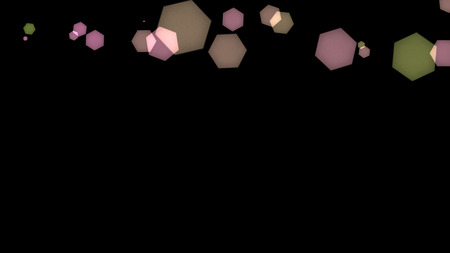 Abstract background with various multicolored hexagons. Big and small.