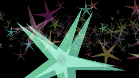 Colorful different stars. Background from different sizes of stars of different shades of the same color.の写真素材