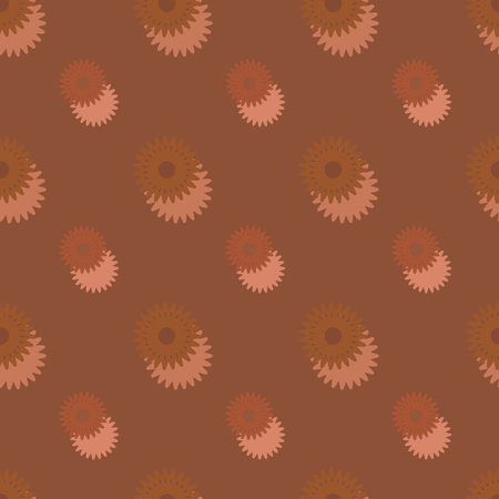 Seamless background pattern with a variety of colored floral motifs.の写真素材
