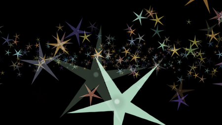 Colorful different stars. Background from different sizes of stars of different shades of the same color.の写真素材