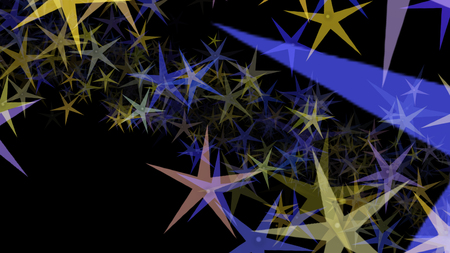 Colorful different stars. Background from different sizes of stars of different shades of the same color.の写真素材