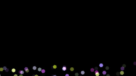 Abstract background with various multicolored hexagons. Big and small.