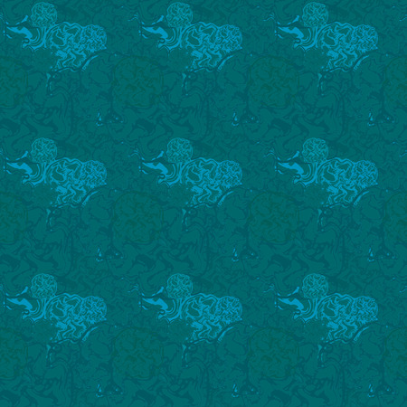 Seamless background pattern with a variety of colored floral motifs.の写真素材