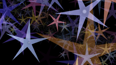 Colorful different stars. Background from different sizes of stars of different shades of the same color.の写真素材