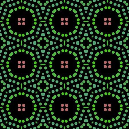 Seamless abstract pattern background with a variety of colored circles.の写真素材