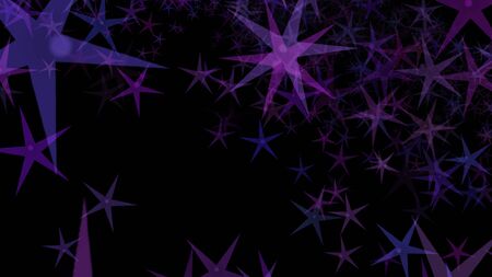 Colorful different stars. Background from different sizes of stars of different shades of the same color.の写真素材