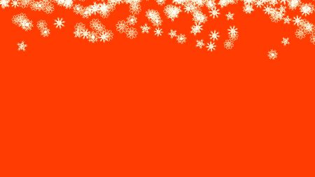 Abstract background with a variety of colorful snowflakes. Big and small.の写真素材