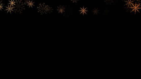 Abstract background with a variety of colorful snowflakes. Big and small.の写真素材