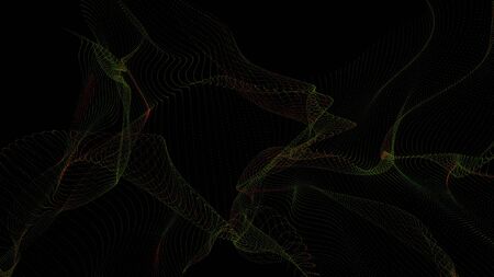 Colorful background of flowing fabric. Smooth and soft.の写真素材