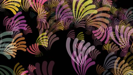 Abstract background pattern with plant matter. Multicolored background.の写真素材