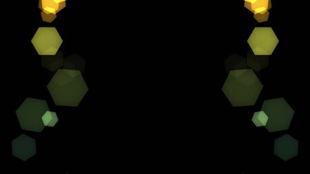 Abstract background with various multicolored hexagons. Big and small.の写真素材