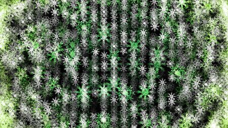 Abstract background with a variety of colorful snowflakes. Big and small.の写真素材