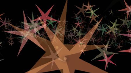 Colorful different stars. Background from different sizes of stars of different shades of the same color.の写真素材