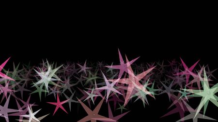 Colorful different stars. Background from different sizes of stars of different shades of the same color.の写真素材