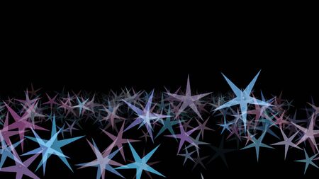 Colorful different stars. Background from different sizes of stars of different shades of the same color.の写真素材