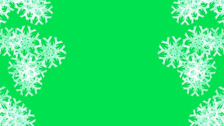 Abstract background with a variety of colorful snowflakes. Big and small.の写真素材