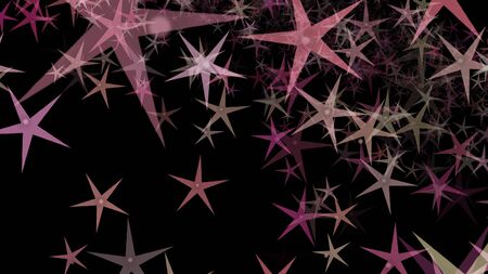 Colorful different stars. Background from different sizes of stars of different shades of the same color.の写真素材
