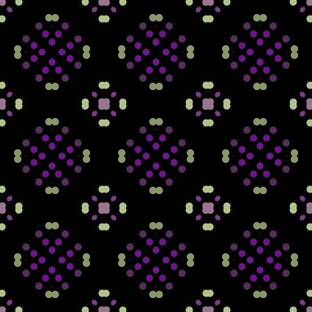 Seamless abstract pattern background with a variety of colored circles.の写真素材