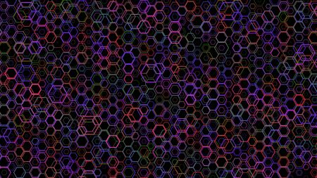 Abstract background pattern with a variety of hexagons. Multicolored background.の写真素材