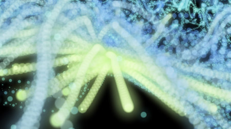Abstract background with circles and lines. Different shades and thickness.