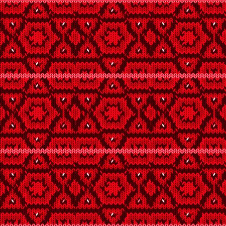 Seamless background with a knitted texture, imitation of wool. A variety of different patterns.の写真素材