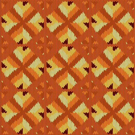 Seamless background with a knitted texture, imitation of wool. A variety of different patterns.の写真素材