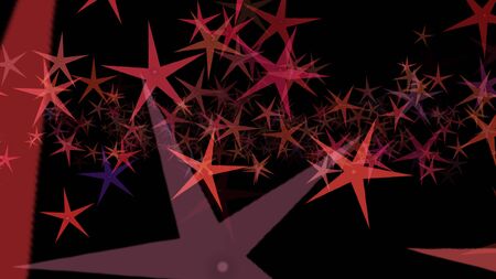Colorful different stars. Background from different sizes of stars of different shades of the same color.の写真素材