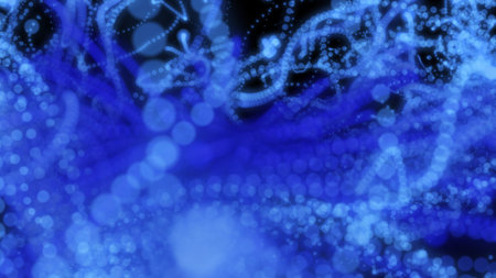 Abstract background with circles and lines. Different shades and thickness.