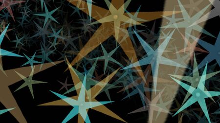 Colorful different stars. Background from different sizes of stars of different shades of the same color.の写真素材