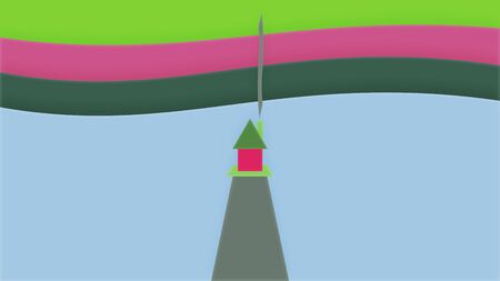 Background in paper style. Of multi-colored details.の写真素材