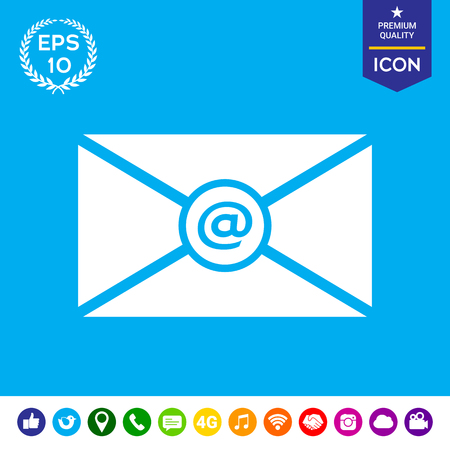 Email - isolated symbol silhouette iconのイラスト素材