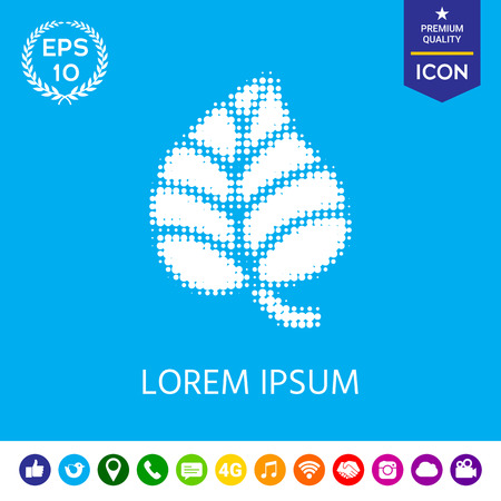 Leaf  halftone symbolのイラスト素材