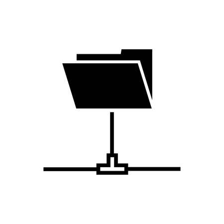 Folder sharing icon Vector illustration.のイラスト素材