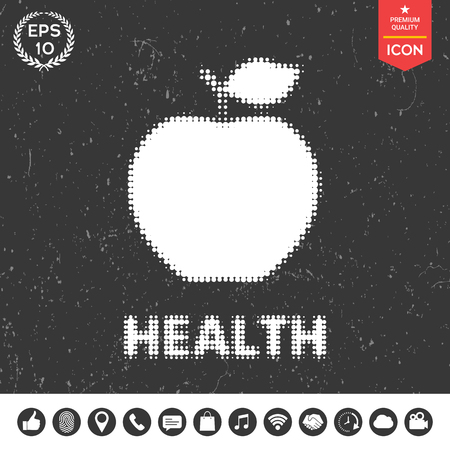Apple - halftone logo.のイラスト素材