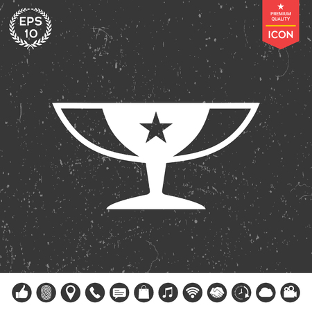 Awards Champions Cup icon with starのイラスト素材