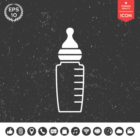 Baby feeding bottle iconのイラスト素材